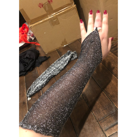 EUC Vintage Spider Witch Cape Hat Wrist Bundle Set Halloween Costume Accessories - Picture 3 of 11